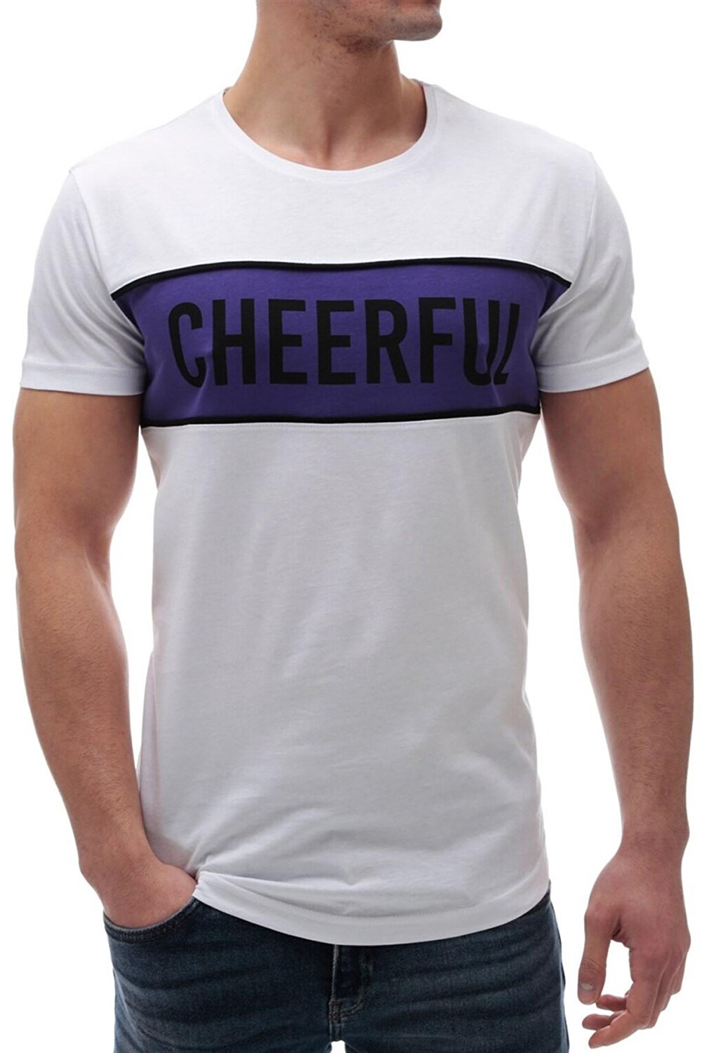 

Белая футболка с принтом Crew Neck 2881 MADMEXT, Белый, Белая футболка с принтом Crew Neck 2881 MADMEXT