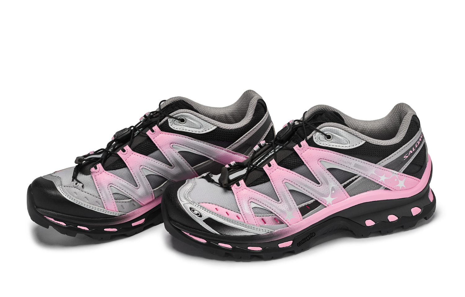 SALOMON XT Quest Low Top Running Shoes Unisex черный серый розовый серебристый — фото 4