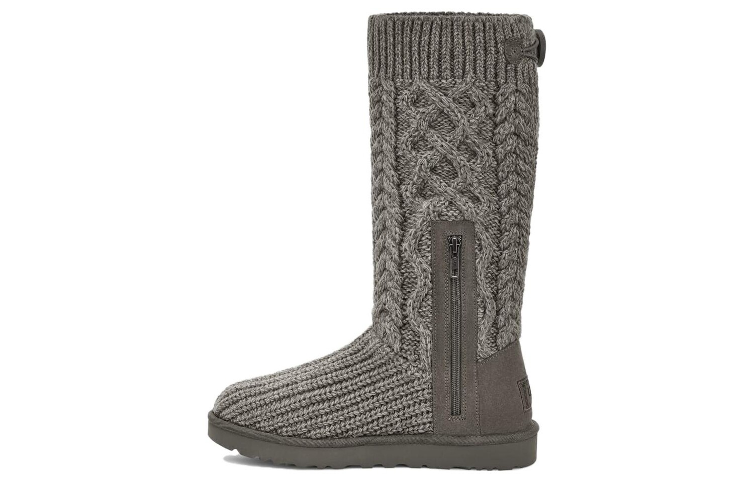 Сапоги женские UGG Classic Cardi с косой вязкой, серый
