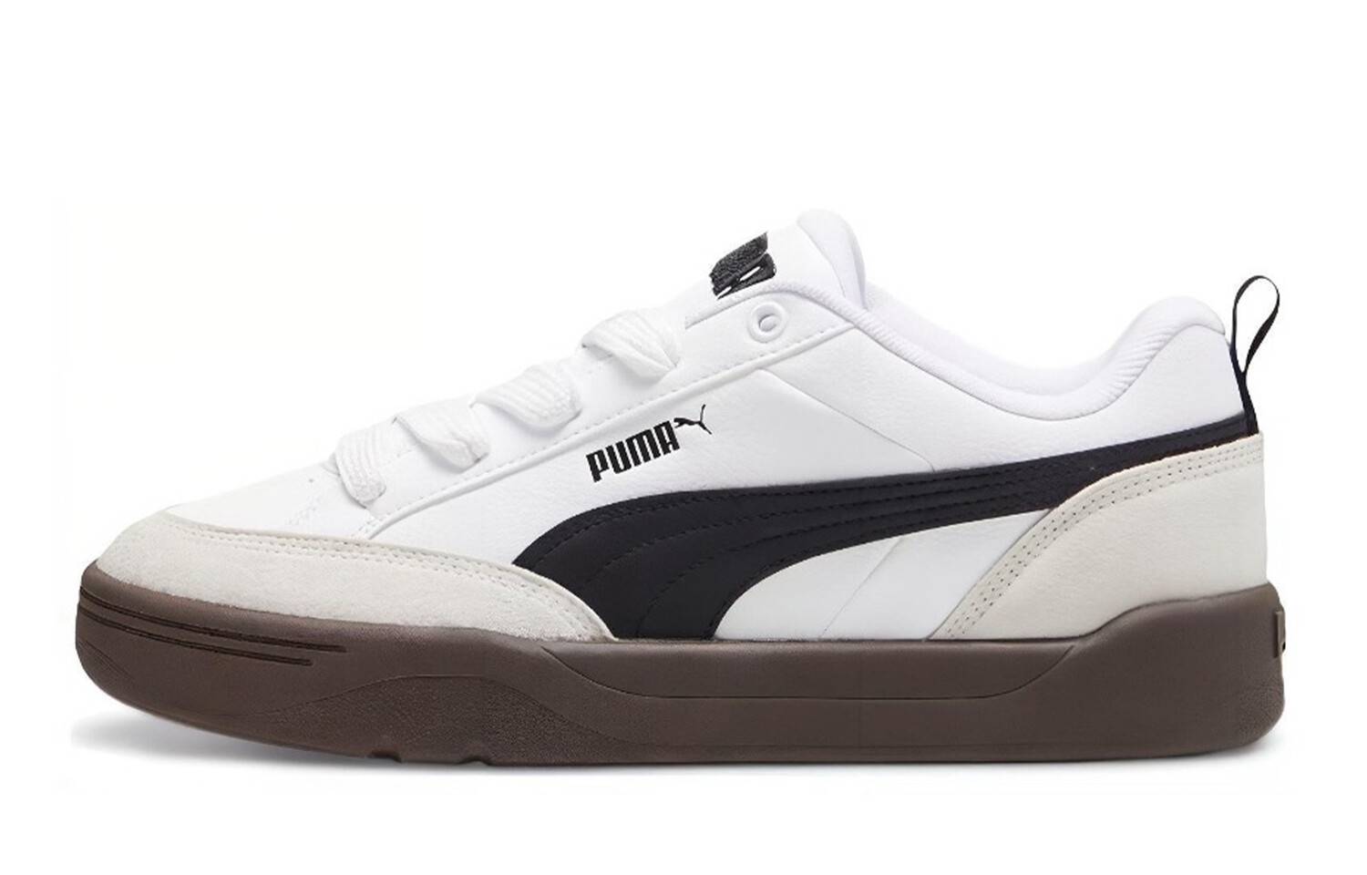 Кроссовки Puma Park Lifestyle Skateboarding Shoes Unisex Low-top Angora/True Brown/Black, черный — фото 4