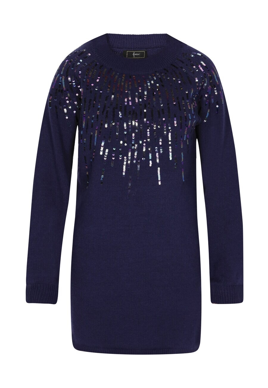 

Вязаное платье faina Knitted dress, морской синий