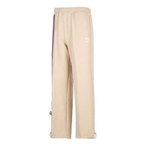

Брюки team badge straight-leg pants 'beige' Puma, бежевый