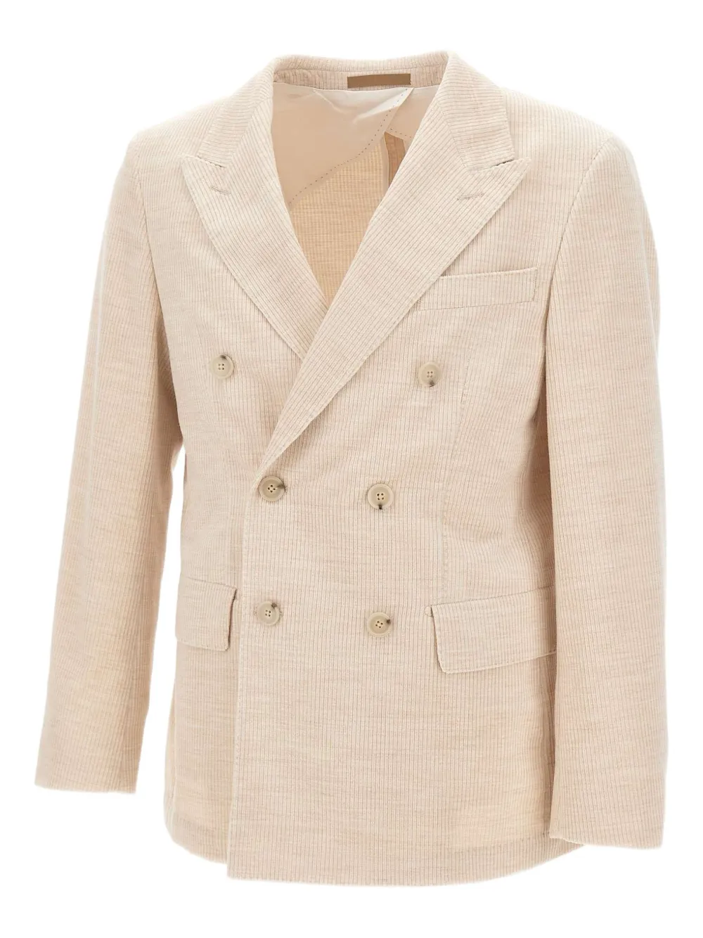 

Двубортный пиджак из вельвета Boss, нейтральный