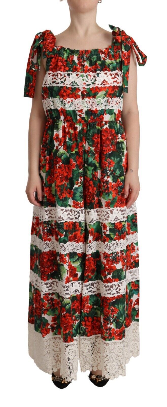 

Платье макси с разноцветным цветочным принтом Dolce & Gabbana