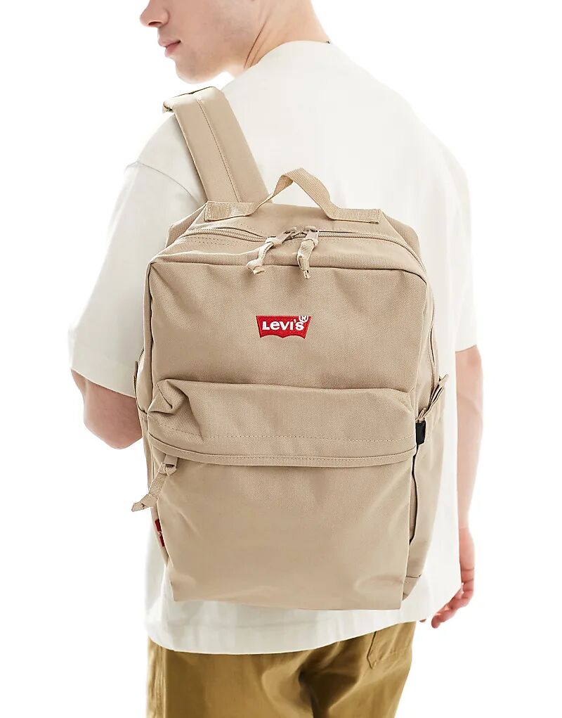 

Стандартный рюкзак Levi's L-Pack с логотипом «летучая мышь» бежевого цвета