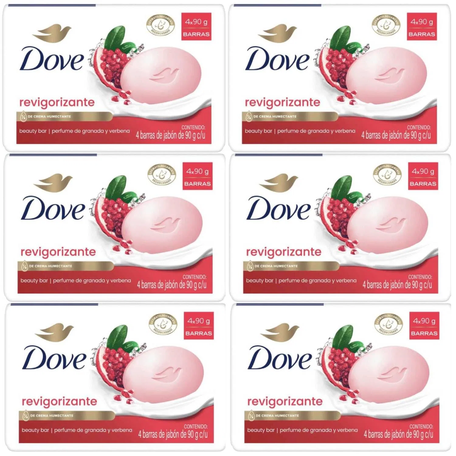 Крем-мыло Dove Beauty Cream Bar «Гранат» 4 x 90 г (упаковка из 6 шт.) Dove