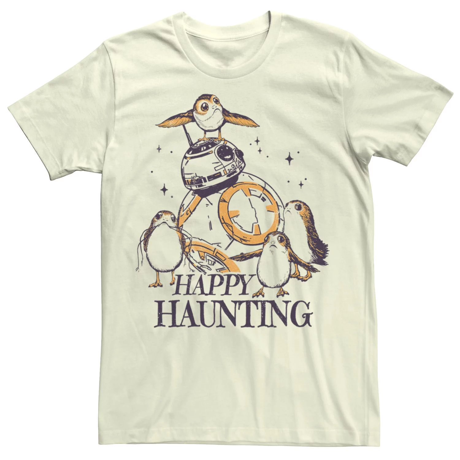 

Мужская футболка Star Wars BB-8 и Porg Happy Haunting Licensed Character