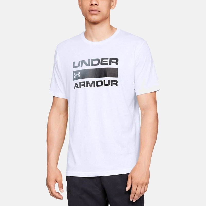 

Мужская футболка команды выпускает надпись ss Under Armour, белый