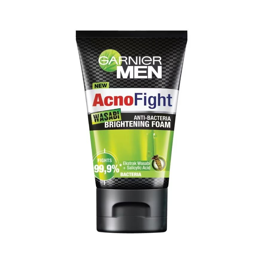 

Garnier Men Acno Fight Wasabi Осветляющая пенка 100 мл, Green Black