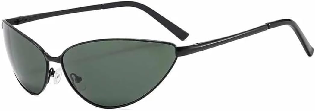 

Панк-стиль, маленькая оправа, кошачий глаз, модные солнцезащитные очки для женщин и мужчин, для велоспорта и активного отдыха, защита от УФ-излучения UV400 TVTBBVV, Black Green