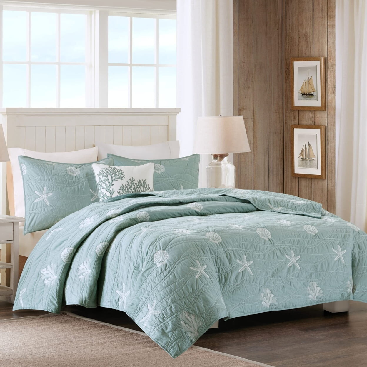

Комплект постельного белья Harbour House Seaside California King, пыльно-синий