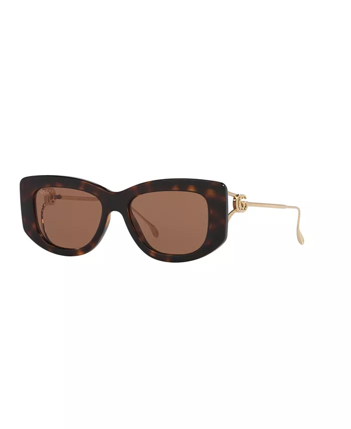 

Женские прямоугольные солнцезащитные очки, GG1566S GC002272 Gucci, коричневый