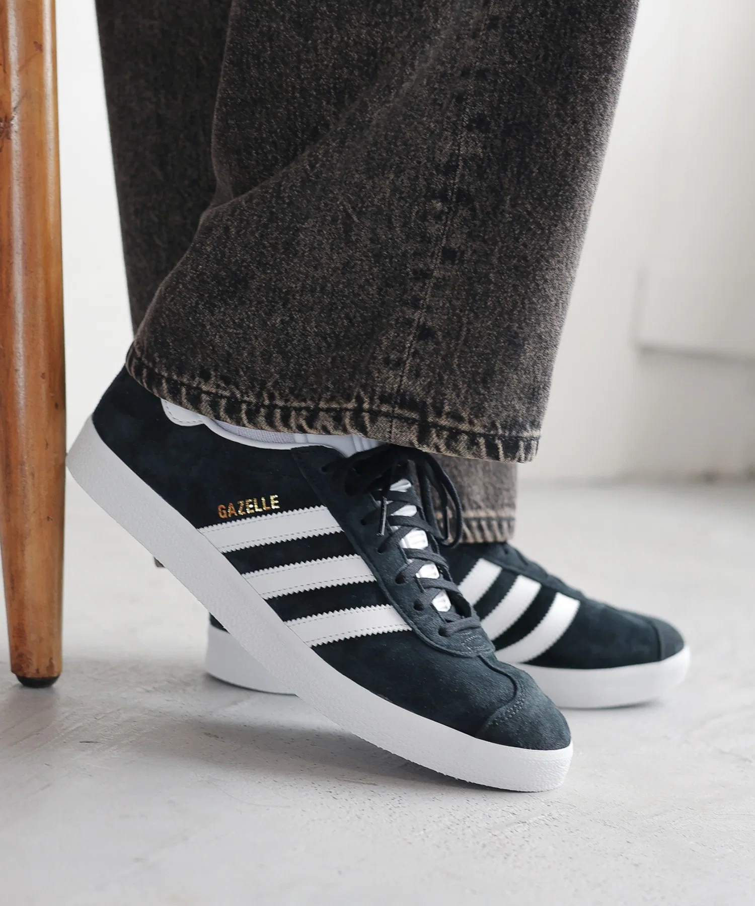 Мужские кроссовки adidas GAZELLE чёрные