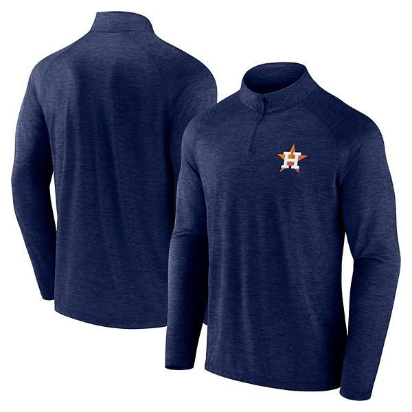 

Мужская синяя куртка Houston Astros Head-to-Hit Raglan с четвертью молнией Fanatics