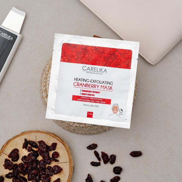 Маска для лица Carelika — Разогревающе-отшелушивающая с клюквой, 15 мл — фото 2