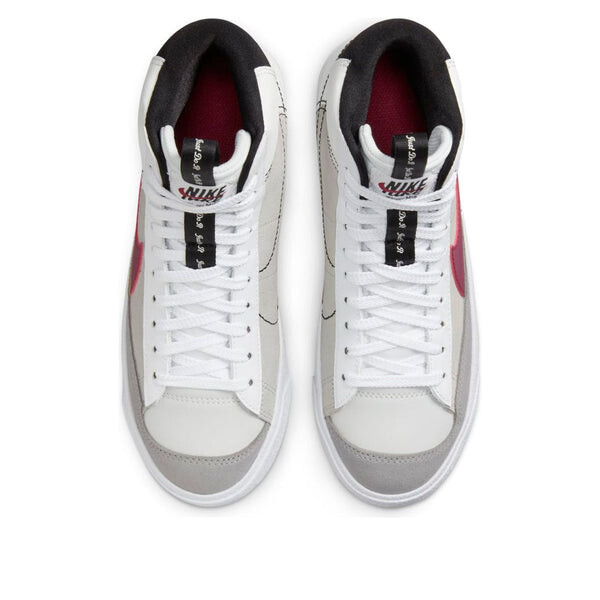 Кроссовки blazer mid '77 se 'white rush maroon' Nike, белый — фото 4