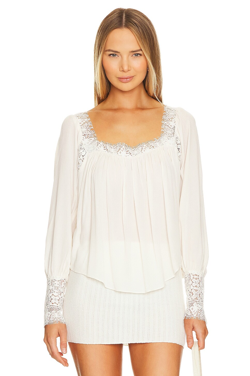 

Топ Free People Flutter By In Ivory, слоновая кость