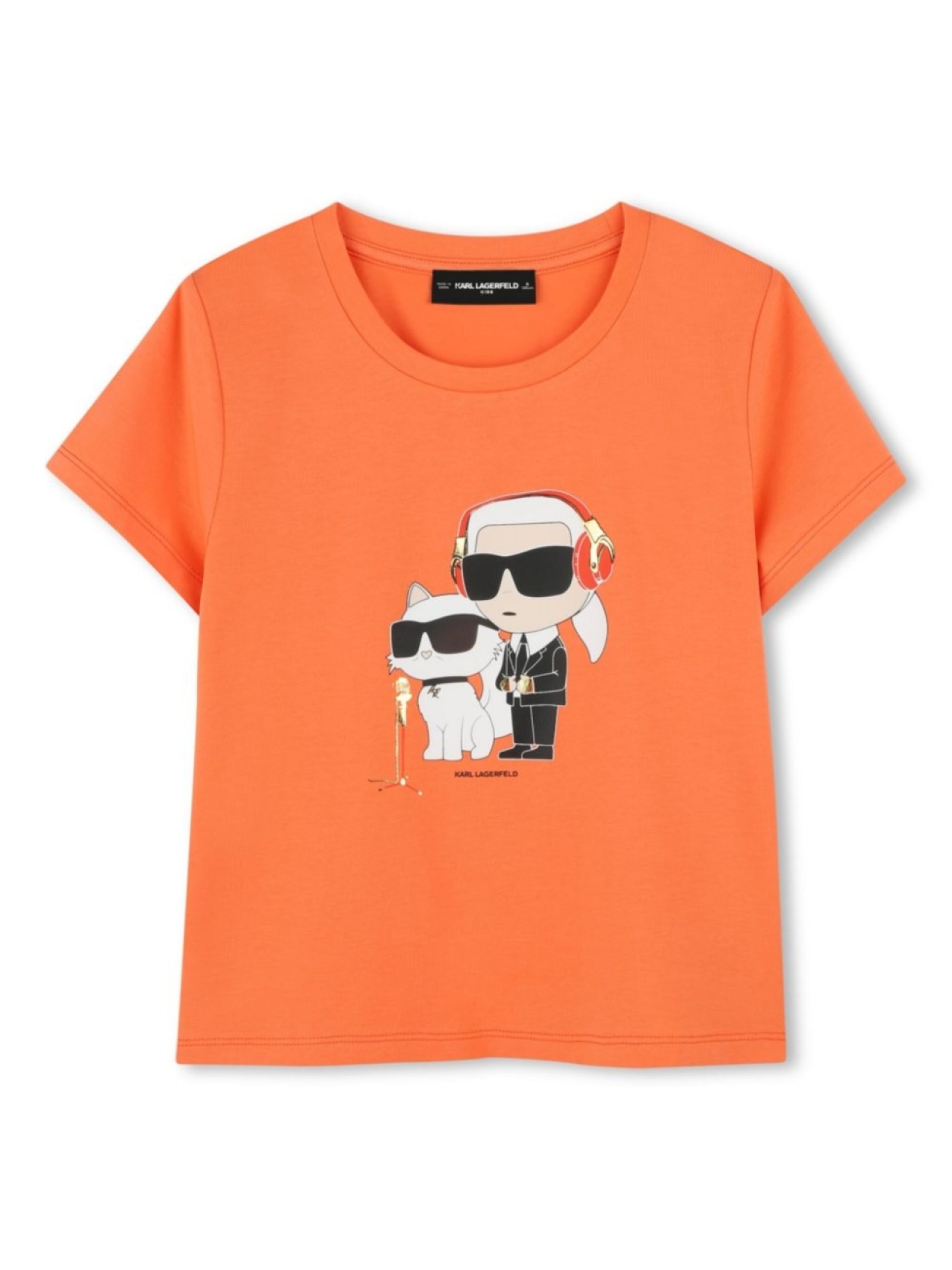 

Karl Lagerfeld Kids футболка с графичным принтом, оранжевый