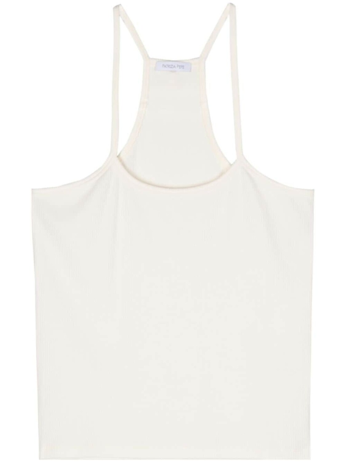 

Укороченная майка в тонкую рубчику Patrizia Pepe, белый