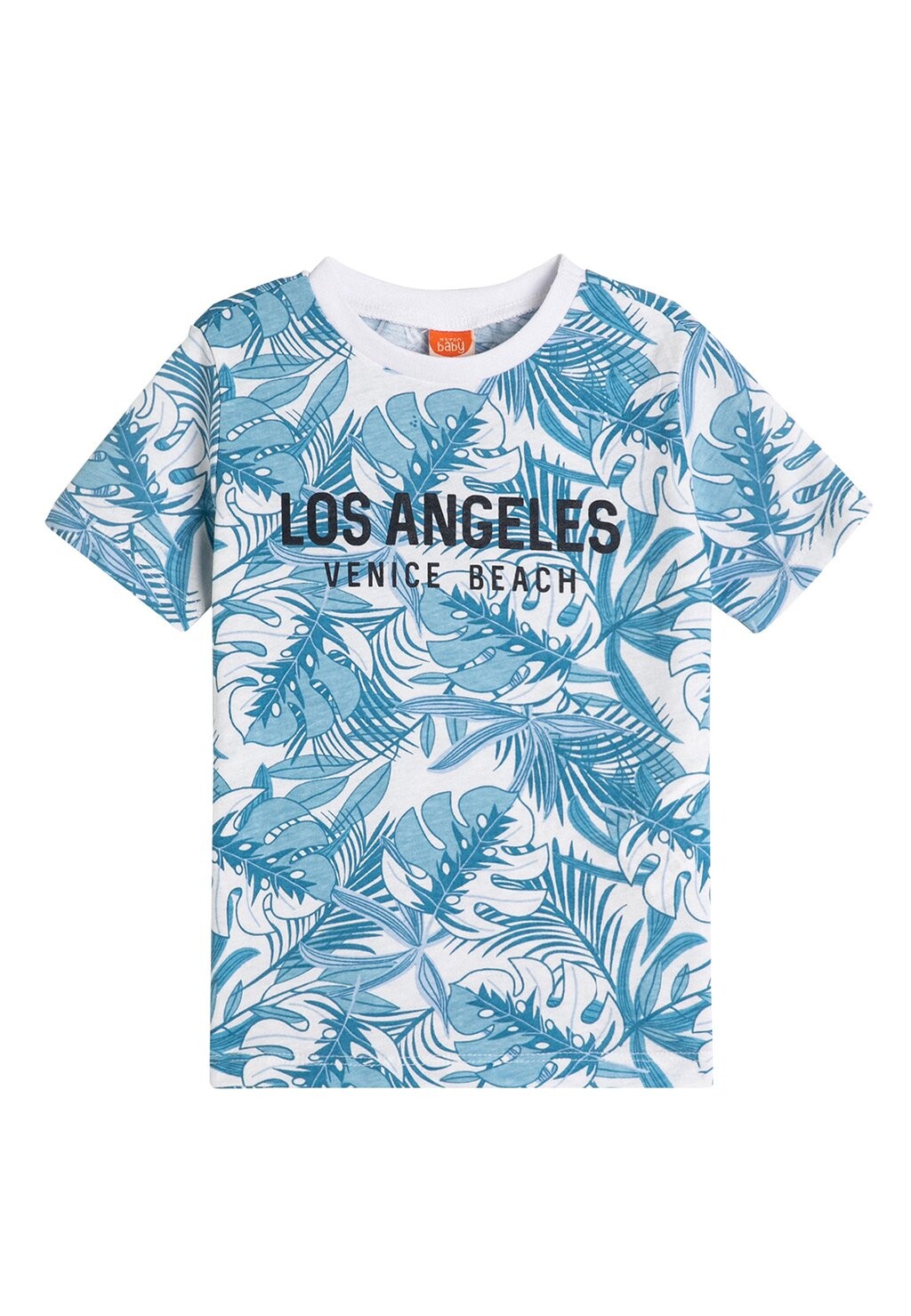 

Принт на футболке Short Sleeve Crew Neck City Koton, белый