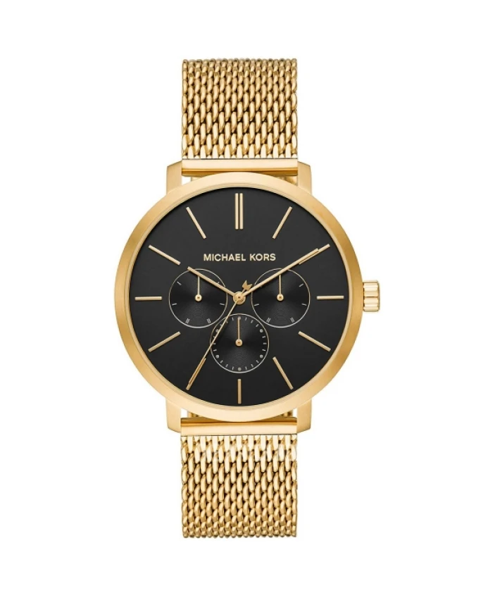 

Золотые кварцевые мужские часы из нержавеющей стали Michael Kors, желтый