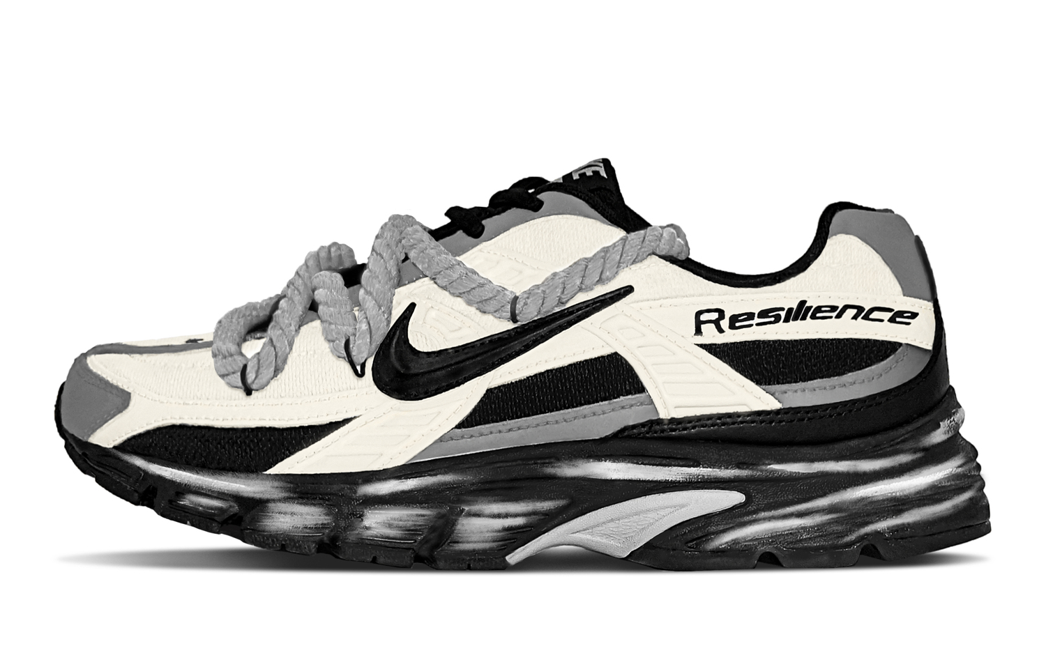 

Nike Инициатор амортизирующие низкие городские повседневные кроссовки для мужчин black yellow