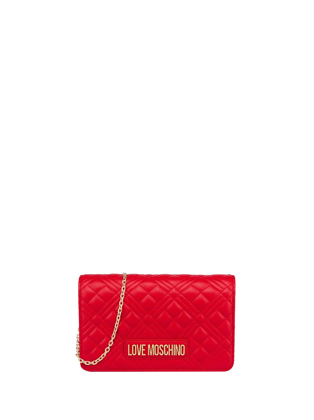 

Красная женская сумка через плечо Moschino