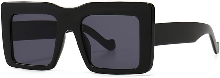 

MUTYNE Модные квадратные солнцезащитные очки с плоской верхней частью для женщин, винтажные, с серыми линзами, для мужчин, модные ретро-очки, защита от ультрафиолета UV400, Black Gray