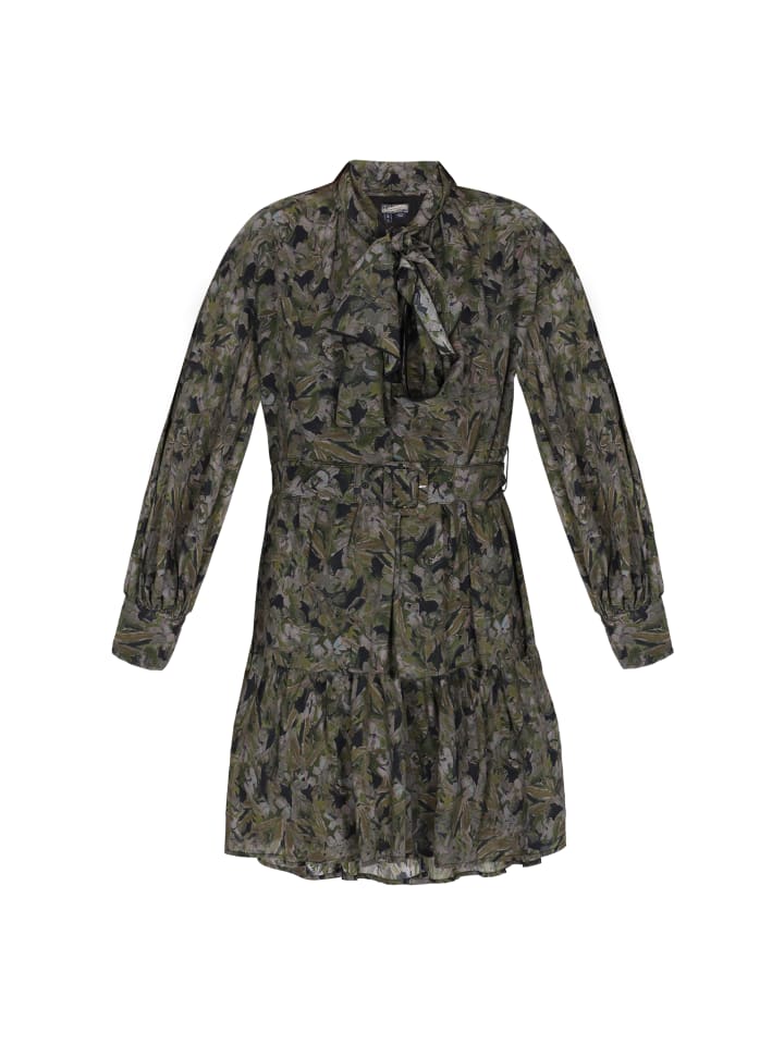 

DreiMaster Женское платье с черным цветочным принтом