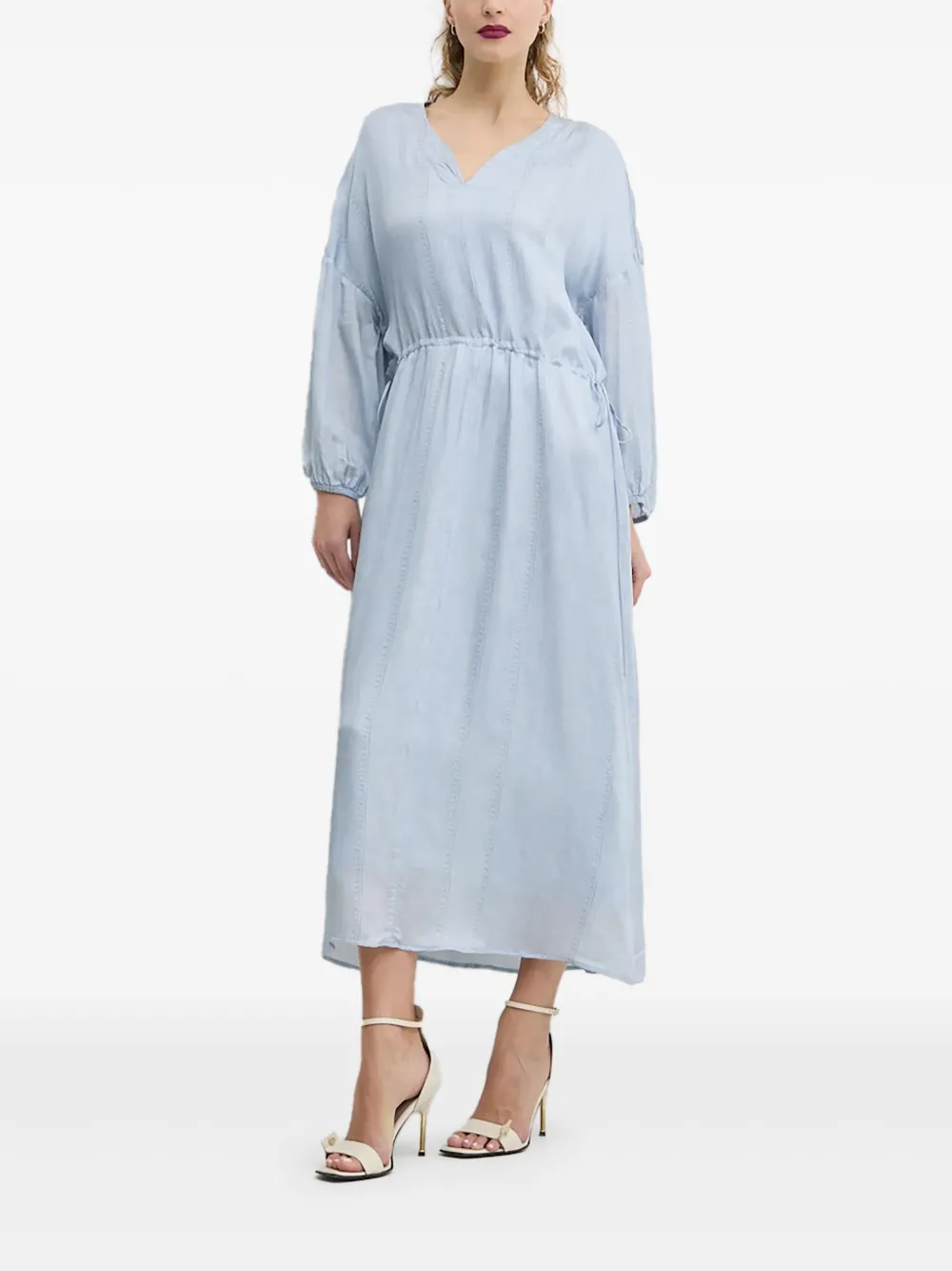 

Платье миди с длинными рукавами и кулиской Bruuns Bazaar, синий