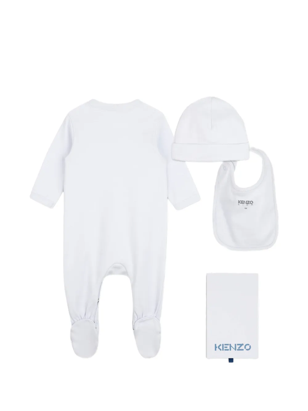 Комплект боди с принтом тигра Kenzo Kids, синий — фото 2