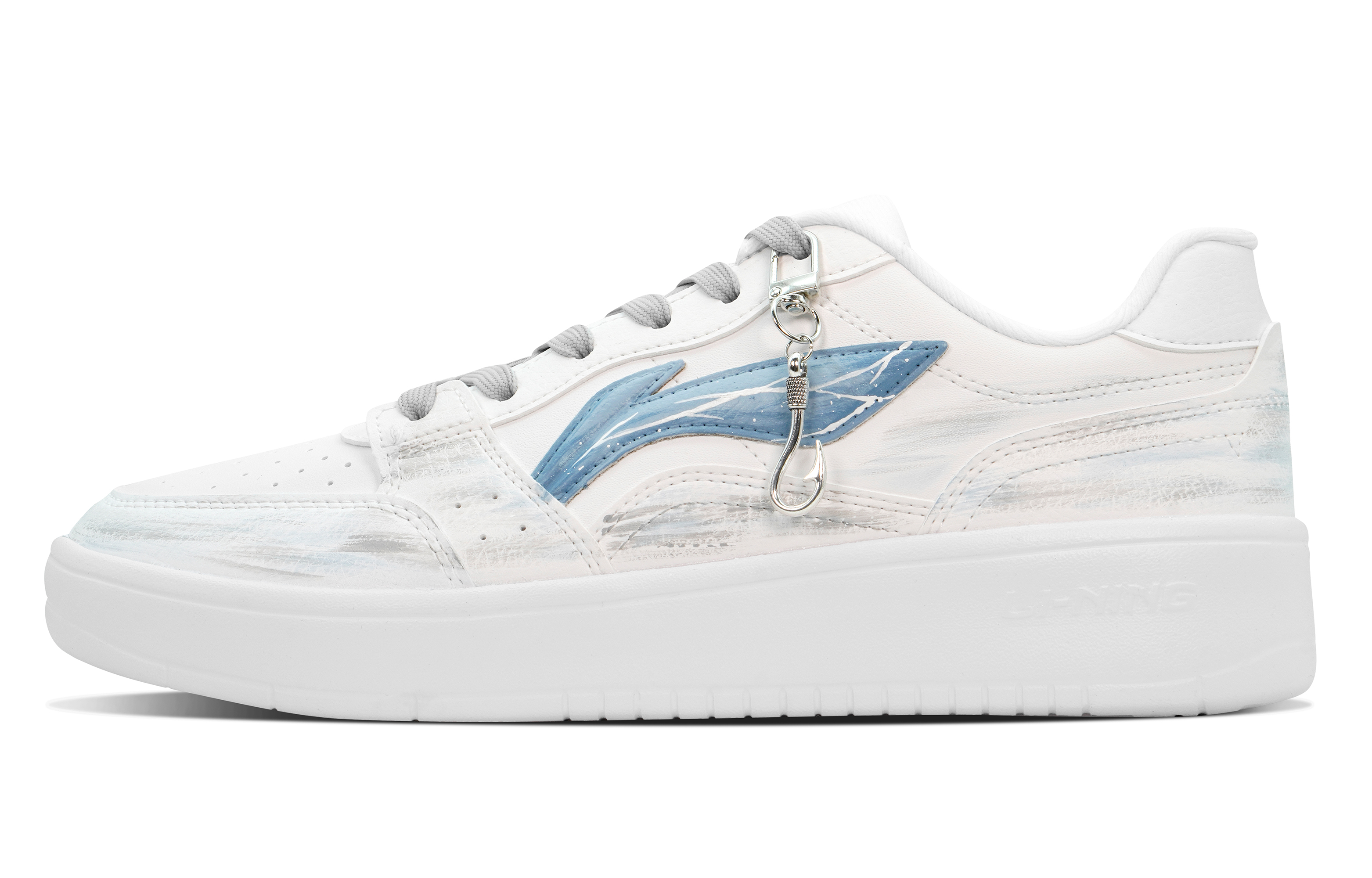 

Мужские скейтерские кеды Li-Ning Floating Boat с амортизацией и износостойкостью, низкие, серые