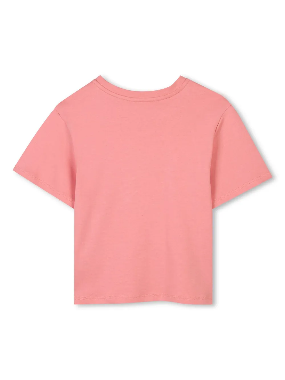 Футболка с вышивкой Chloé Kids, розовый — фото 2