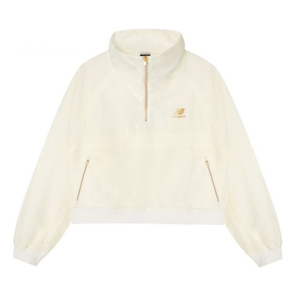

Куртка (WMNS) New Balance Stand Collar Casual Jacket Creamy White AWJ03501-SST, кремовый