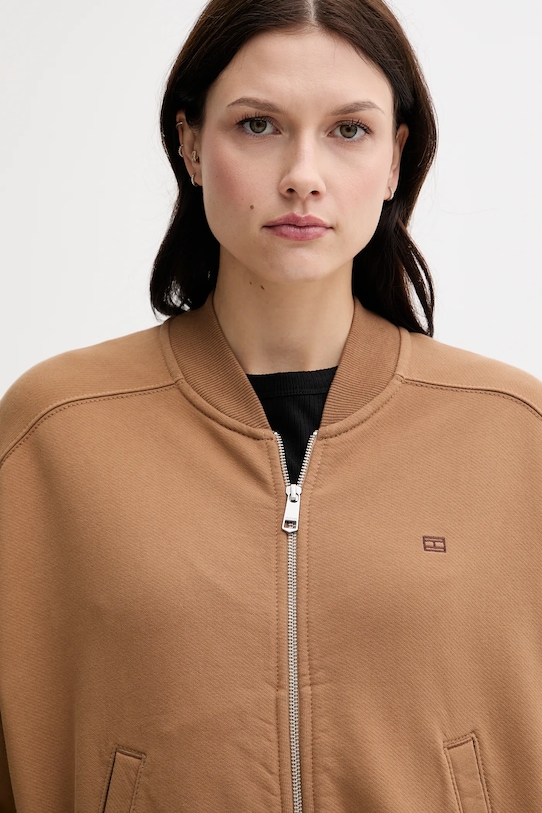 Хлопковая толстовка Tommy Hilfiger, коричневый — фото 4