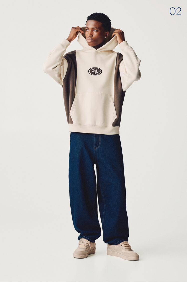 

Толстовка с капюшоном Nfl San Francisco 49ers Pull And Bear, белый