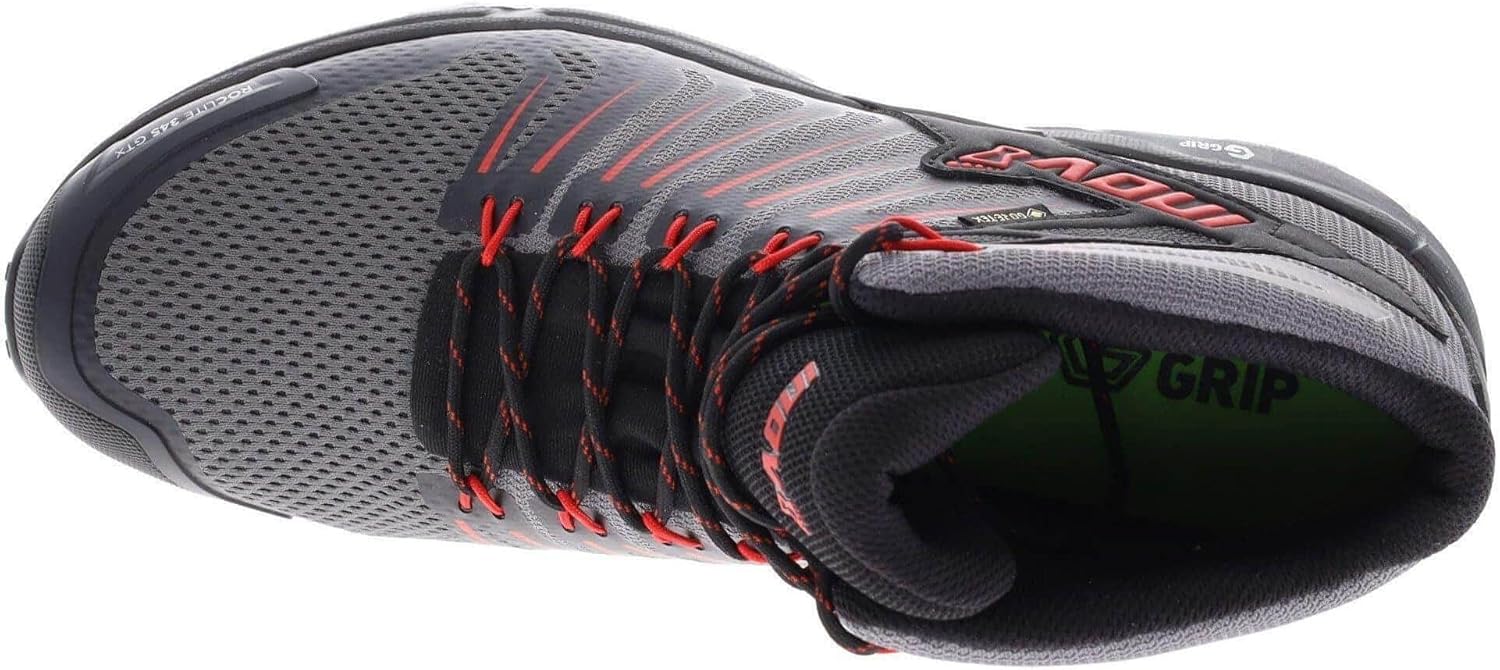 Мужские водонепроницаемые легкие походные ботинки Inov-8 Roclite 345 GTX Inov8, черный/красный/серый — фото 4