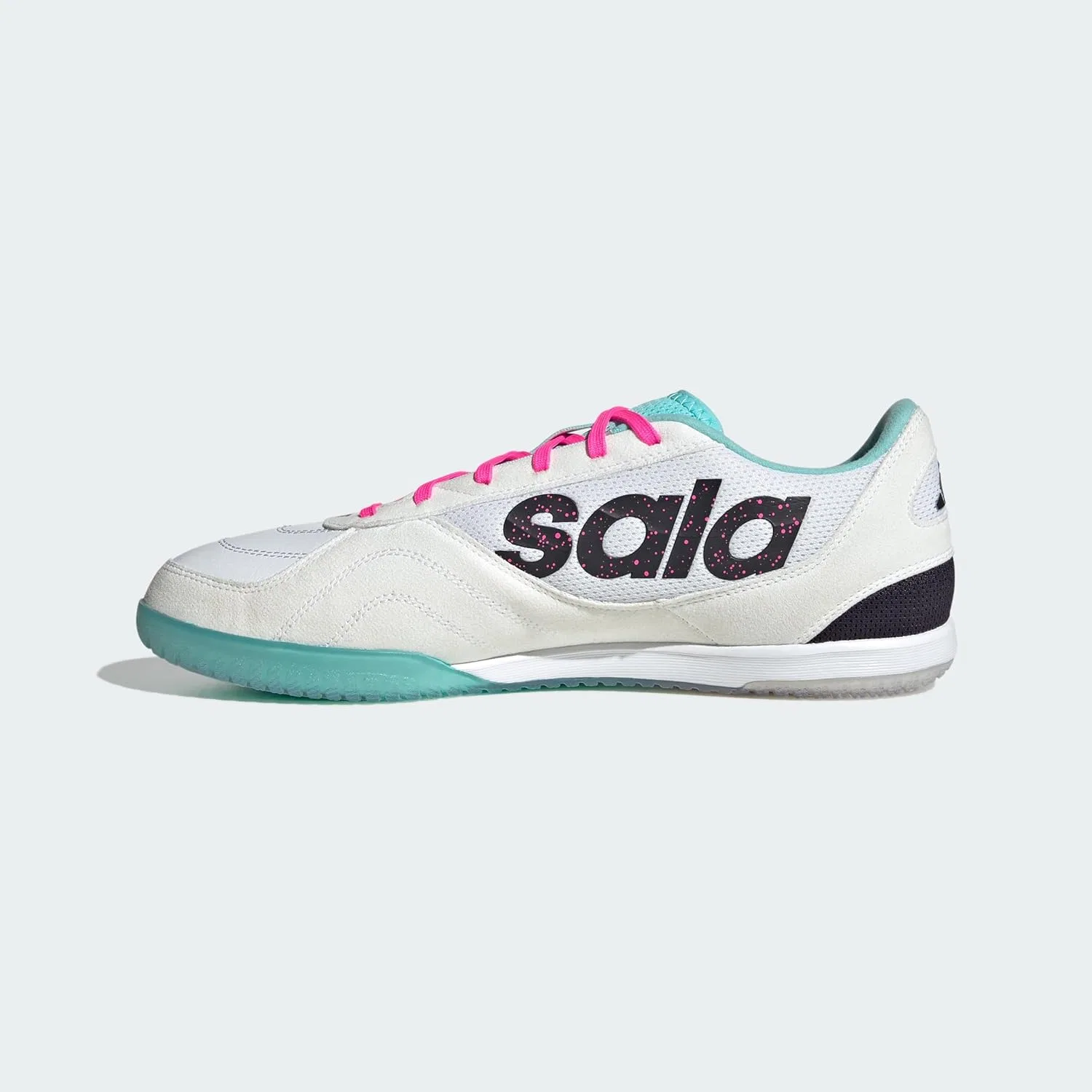 Унисекс кроссовки Adidas Top Sala Competition 2 для игры в помещении, Cloud White Aurora Black Flash Aqua — фото 2