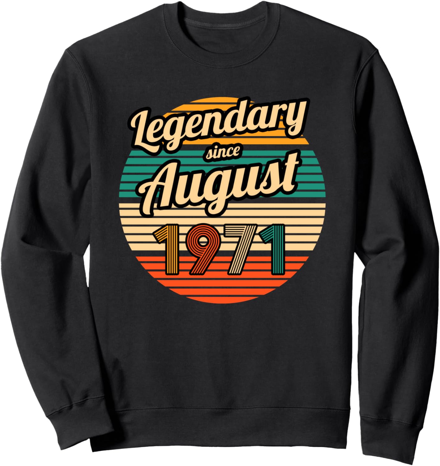 

Легендарная мужская толстовка с августа 1971 года. 52-летие 52 Years Birthday Vintage Gifts, черный