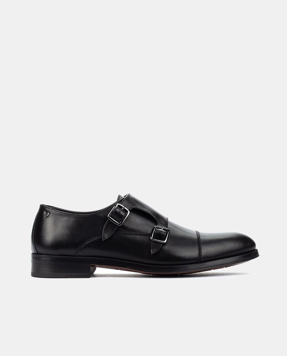 

Мужские кожаные туфли Empire Bluchers с прямым мыском и двойной пряжкой Martinelli, черный