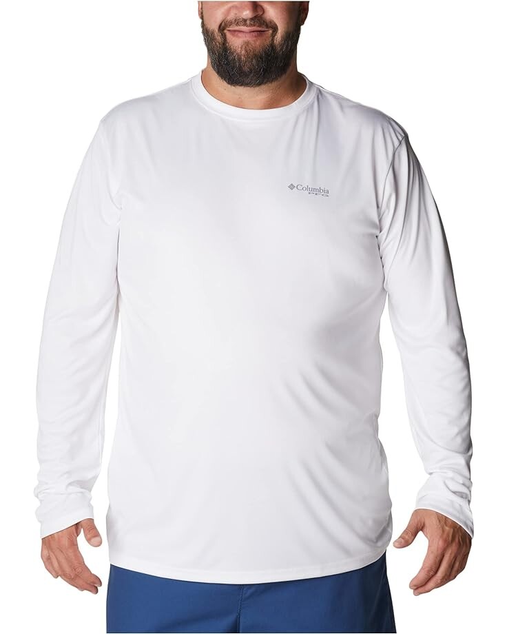 

Рубашка Columbia Big & Tall Terminal Tackle PFG Fish Flag Long Sleeve Shirt, белый