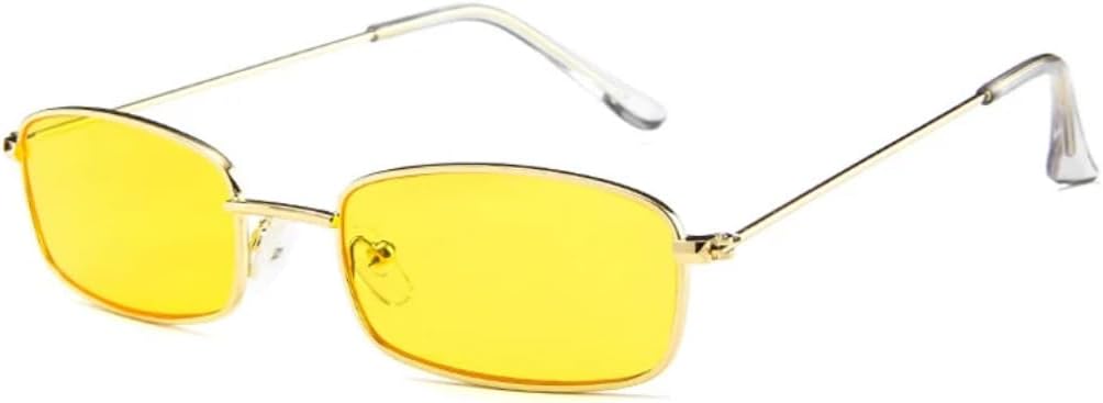 

Солнцезащитные очки с защитой от УФ-излучения UV400 | Панк, металлик, разноцветные линзы | для женщин и мужчин, для занятий спортом на открытом воздухе и вождения DSVIGF, Gold-yellow