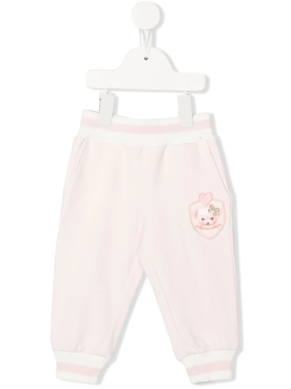 

Спортивные брюки с нашивкой-логотипом Monnalisa, розовый