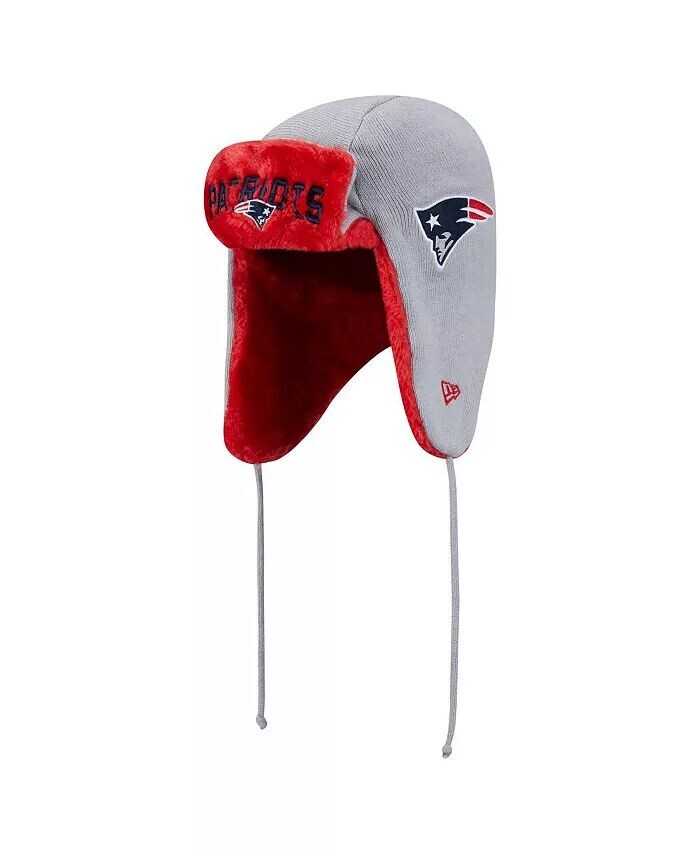 

Мужская серая вязаная шапка New England Patriots Helmet Head Trapper New Era