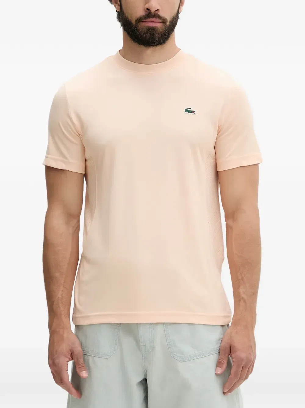 Футболка с нашивкой-логотипом Lacoste X Novak Djokovic, розовый