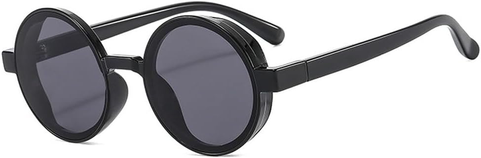 

Популярные модные круглые солнцезащитные очки для женщин в стиле ретро-панк, трендовые желто-оранжевые солнцезащитные очки для мужчин, защита от УФ-излучения UV400 HVTVTLA, Black Grey