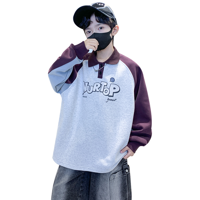 

Детский свитшот с воротником-поло EASTERN CAMEL, фиолетовый