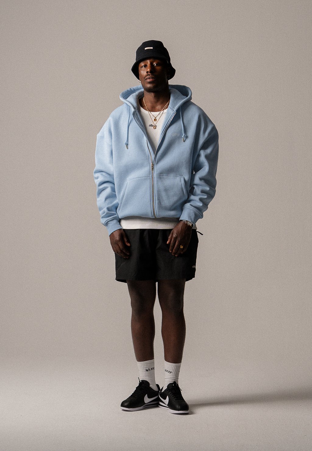 

Толстовка на молнии LOGO ZIP HOODY UNISEX BLKVIS, светло-голубой