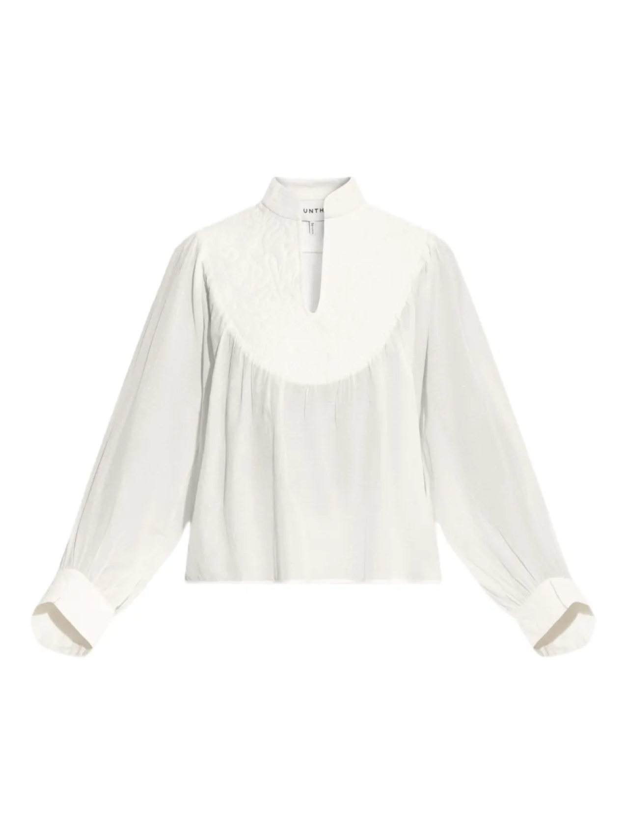 

Блузка с вышитой кокеткой MUNTHE, белый