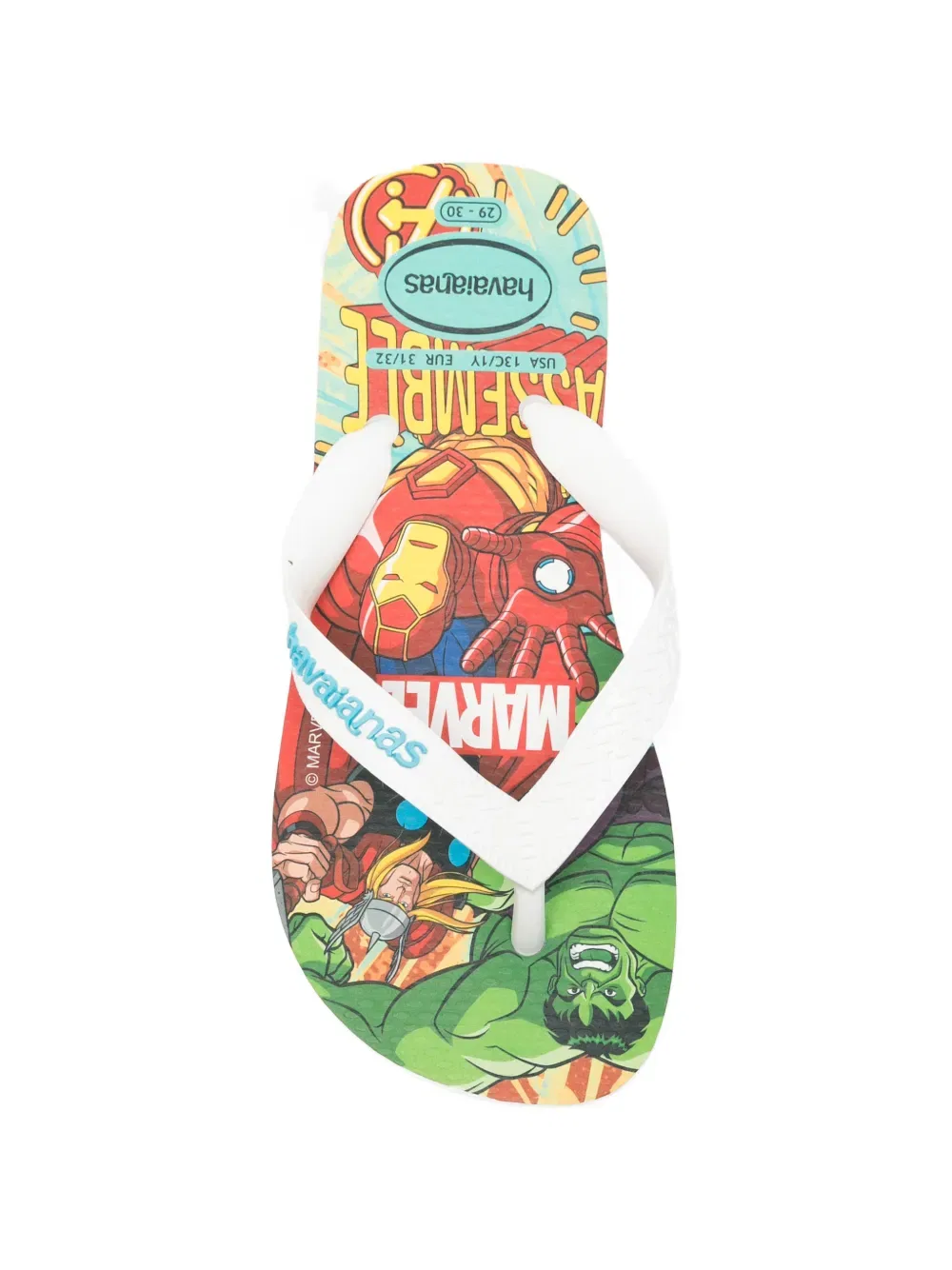 Шлепанцы с логотипом Marvel X Havaianas Kids, белый — фото 3